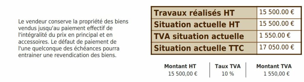 Affichage de la facture, partie 2