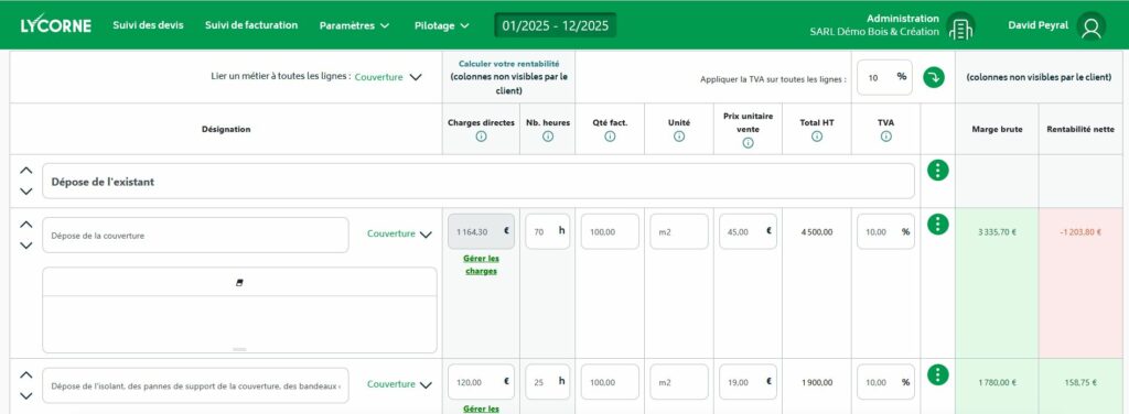 Un logiciel artisan avec une vision simple de la rentabilité